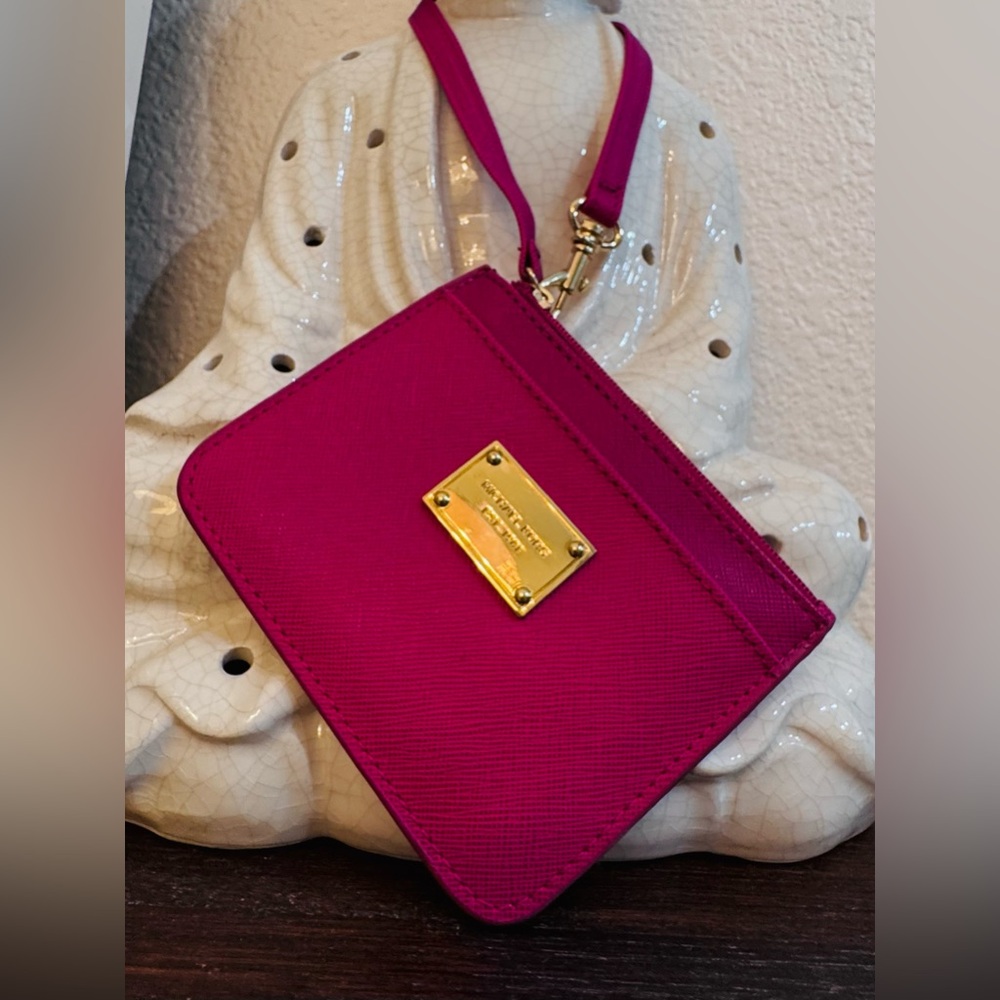 Michael Kors hot pink wristlet / coin purse